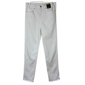M&S NEW The Supersoft Sienna Straight Jeans High Rise White UK 12/ US 8
